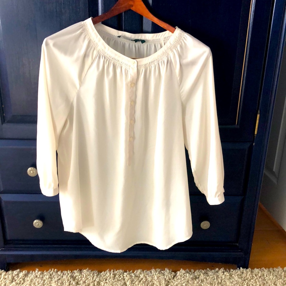Ralph Lauren off white blouse size Medium